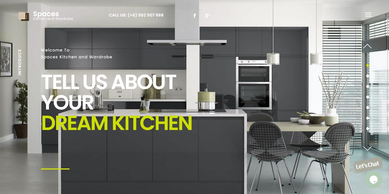 Spaces Kitchen and Wardrobe Website SS peetpeet Digital Marketing | Analytics | Web Design | PPC Projects